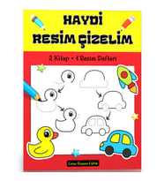 Haydi Resim Çizelim Seti (2 Kitap + 1 Resim Defteri)