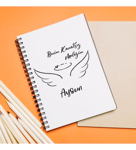 Kanatsız Meleğim Annem Tasarımlı Defter Kişiye Özel