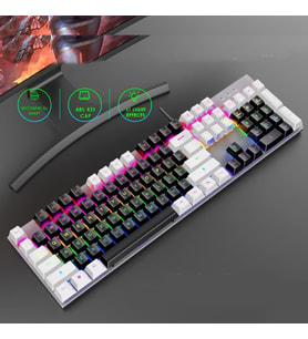 104 Tuşlu Gaming Klavye Rgb Işıklı Animasyon Modlu Mekanik Hisli Klavye Oyuncu Klavyesi