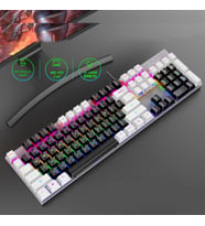 104 Tuşlu Gaming Klavye Rgb Işıklı Animasyon Modlu Mekanik Hisli Klavye Oyuncu Klavyesi