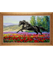 EV İŞYERİ OFİS İÇİN ALTIN ÇERÇEVELİ PASPARTULU TABLO S98
