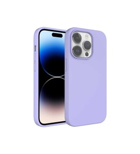 Apple iPhone 14 Pro Uyumlu Kılıf Sıvı Teknolojili Silinebilir Sert Zore Kivi Kapak (Lila)