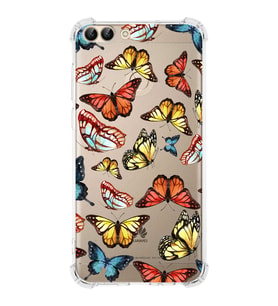 PrintiFy Huawei P Smart Uyumlu Water Color 2 Baskılı Şeffaf Köşe Korumalı Antişok Kılıf