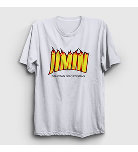 Presmono Unisex Beyaz Thrasher K Pop Jimin Bts T-Shirt 272348tt (Beyaz)