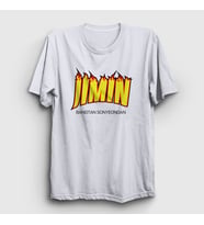 Presmono Unisex Beyaz Thrasher K Pop Jimin Bts T-Shirt 272348tt (Beyaz)