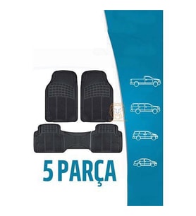 Transformacion Oto Paspas Seti Her Araca Siyah Su Kanallı Kauçuk 5 Parça Paspas Set 422183