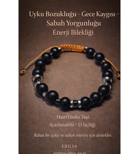 Sertifikalı Turuncu Uyku Denge Enerji Bilekliği – Ham Oniks Terahertz Taşı Ayarlanabilir El İşçiliği (Çok Renkli)