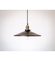 RİOLİGHT RETRO TEKLİ METAL SARKIT AVİZE ŞAPKA ÇAPI: 38CM (Siyah)