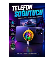 RGB Aydınlatmalı Sessiz Telefon Soğutucu – Mobil Oyun ve Günlük Kullanım