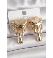 Pirinç Gold Renk Beyaz Sedefli Akan Kalp Model Kadın Küpe - TJ-BKP9893