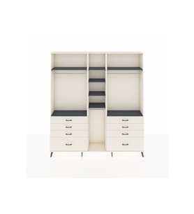 Arges Dolap 8 Raflı 8 Çekmeceli 3 Askılı 220x30x243 Aytaşı-Antrasit/Aytaşı