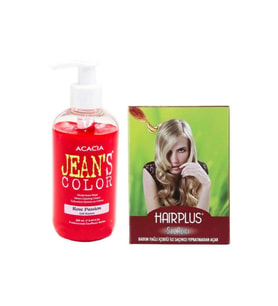 Jeans Color Saç Boyası Gül Kurusu 250ml Ve Hairplus Saç Açıcı