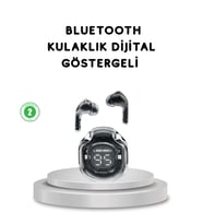 Bluetooth 5.3 Kablosuz Kulaklık HiFi Stereo ve Ekstra Bass Dijital Ekranlı