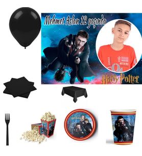 Afiş Hediyeli Harry Pothers  Doğum Günü Süsleri 8 Kişilik -