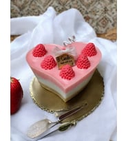 çilekli cheesecake mum kokulu (Pudra Pembe)