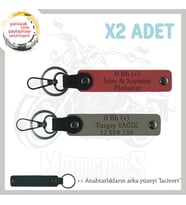 Hız Aşıkları İçin Özel İsim Plaka, 0 Rh (+) Kan Grubu Yazılı x2 Anahtarlık, Nar Çiçeği-Kül Gri-Laci (Çok Renkli)