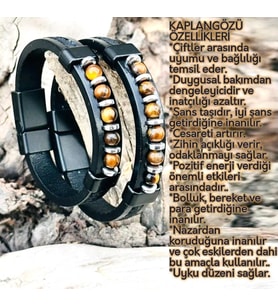 KAPLANGÖZÜ DERİ EL YAPIMI ÇİFT BİLEKLİK