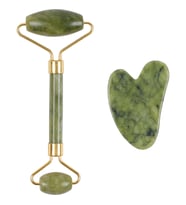 Welta Doğaltaş Yeşim Face Roller ve Yeşim Kalp Gua Sha Set