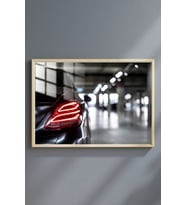 Araba Mercedes Çerçeveli Metal Poster Tablo