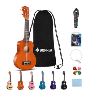 Donner DUS-10M Soprano Ukulele Seti (Maun)