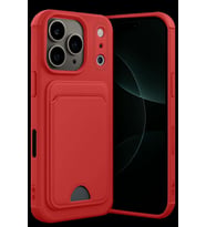 iPhone 17 Pro Max Kelvin Kartvizitli Silikon - Kırmızı