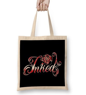 Inked Tattooed Tattoo Lovers & Tattoo Artists Bez Çanta Uzun Saplı