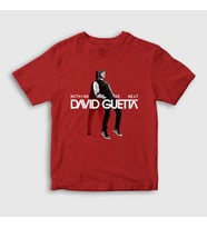 Presmono Unisex Çocuk Kırmızı Beat Müzik Dj David Guetta T-Shirt 489232tt