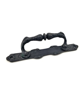 Antika Tarz Dekoratif Pirinç Dar Yan Çekme Kapı Kolu - 225x37 Mm, Oksit