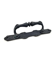 Antika Tarz Dekoratif Pirinç Dar Yan Çekme Kapı Kolu - 225x37 Mm, Oksit