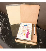 Ebe Ahşap Kutulu Defter Kalem Set 002