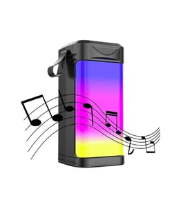 Usb Şarjlı Renkli LED Işıklı 1200 mAh 5W Portatif Müzik Sistemli Mini El Tipi Hoparlör