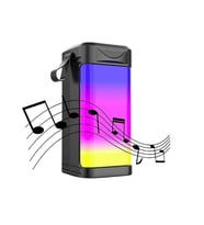 Usb Şarjlı Renkli LED Işıklı 1200 mAh 5W Portatif Müzik Sistemli Mini El Tipi Hoparlör