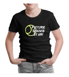 Tenis Star Future  Siyah Çocuk Tshirt
