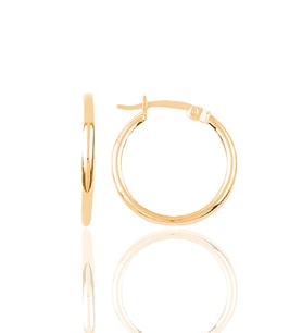 Gümüş rose 26 mm Şarnel Halka Küpe SGTL12289ROSE