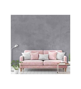 Dreamwall Düz Renk Silinebilir Isı Ve Ses Yalıtımlı Tekstil Duvar Kağıdı (Gri)