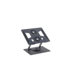 10-15 inç Alüminyum Notebook Standı, 360° Döndürmeli, Siyah Renk