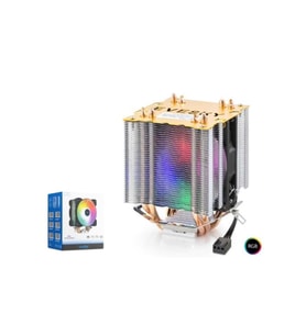 NODAR ND2604 CPU Kule Tipi İşlemci Soğutucu Çift Fanlı 90 mm RGB Siyah
