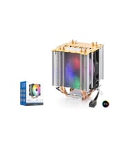 NODAR ND2604 CPU Kule Tipi İşlemci Soğutucu Çift Fanlı 90 mm RGB Siyah