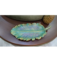 Tropikal Yaprak Tabak ( Polyester 43 cm- 19 cm )