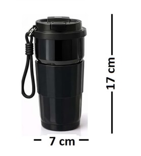 Paslanmaz Çelik Mug Termos - Modern Tasarım Silikon Tutacaklı