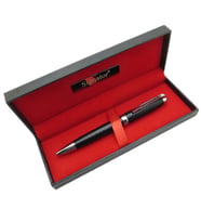 Signator® T541 Mat Siyah Krom Desenli Tükenmez Kalem  İsme Özel Kalem  Hediyelik Kalem (Karışık)