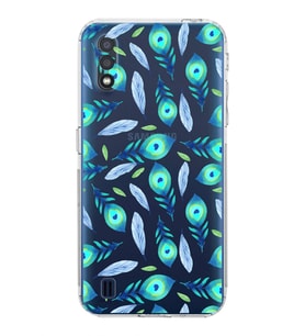 PrintiFy Samsung Galaxy A01 ile Uyumlu Nazar Boncuğu 3 Baskılı Kamera Korumalı Şeffaf Silikon Kılıf