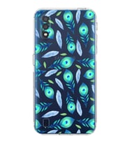 PrintiFy Samsung Galaxy A01 ile Uyumlu Nazar Boncuğu 3 Baskılı Kamera Korumalı Şeffaf Silikon Kılıf