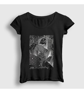 Presmono Kadın Siyah Motoko Ghost In The Shell T-Shirt 512363tt