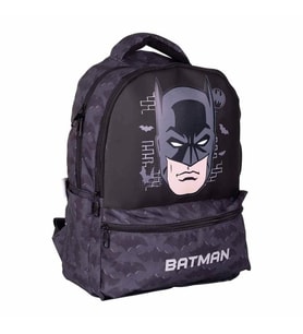 TMN 592724 BATMAN GÖRSELLİ 3 BÖLMELİ OKUL SIRT ÇANTASI 2534 SİYAH