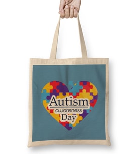 Autism Day Funny Gift Autism Awareness Day 2021 Bez Çanta Uzun Saplı