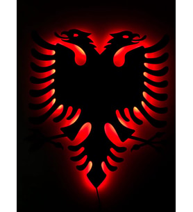Çift Başlı Kartal Kırmızı Işıklı Tablo