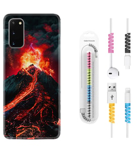 Samsung A02S A03S A10 A12 A13 A21S A22 Kılıf Kablo Koruma Spiral Silikon Yanardağ 1611