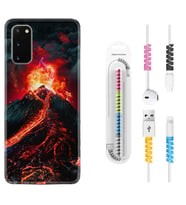 Samsung A02S A03S A10 A12 A13 A21S A22 Kılıf Kablo Koruma Spiral Silikon Yanardağ 1611