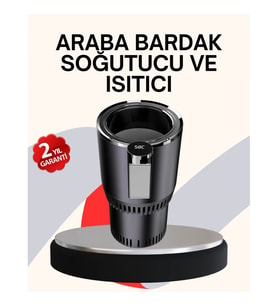 Mey İthalat® Araba Bardaklığı Isıtma Soğutma Ayarlı Çakmak Girişli Akıllı Model